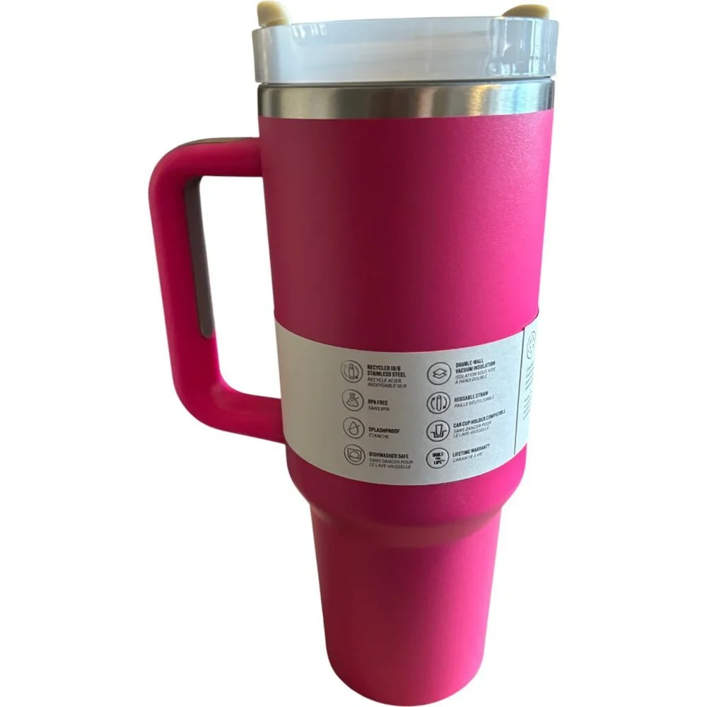 Stanley (Rose Red) 40 oz The‎ Quencher H2.0 Flowstate Tumbler W/Box - NEW! - Picture 8 of 12
